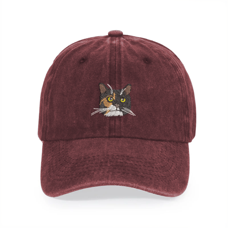 Custom Pet Embroidery Washed Cap